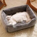 lit animaux velours doux gris beige rose confortable tamaño grande mediums pequeño