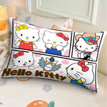 taies d'oreiller hello kitty dessins animés rose blanc jaune bleu gris 30x50cm 40x60cm 50x70cm