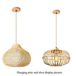 lampe suspendue moderne bois naturel métal clips câble socle e27 sans ampoule minimaliste