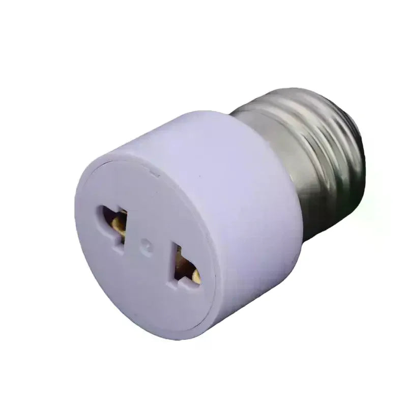 adaptateur culot lampe e27 blanc moderne adhésif prise électrique métal rond lisse
