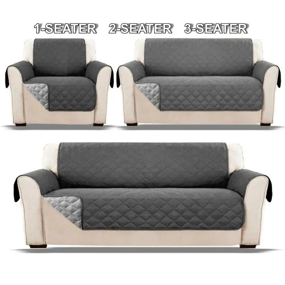 housse canapé marron foncé quiltée moderne places imperméable polyestère