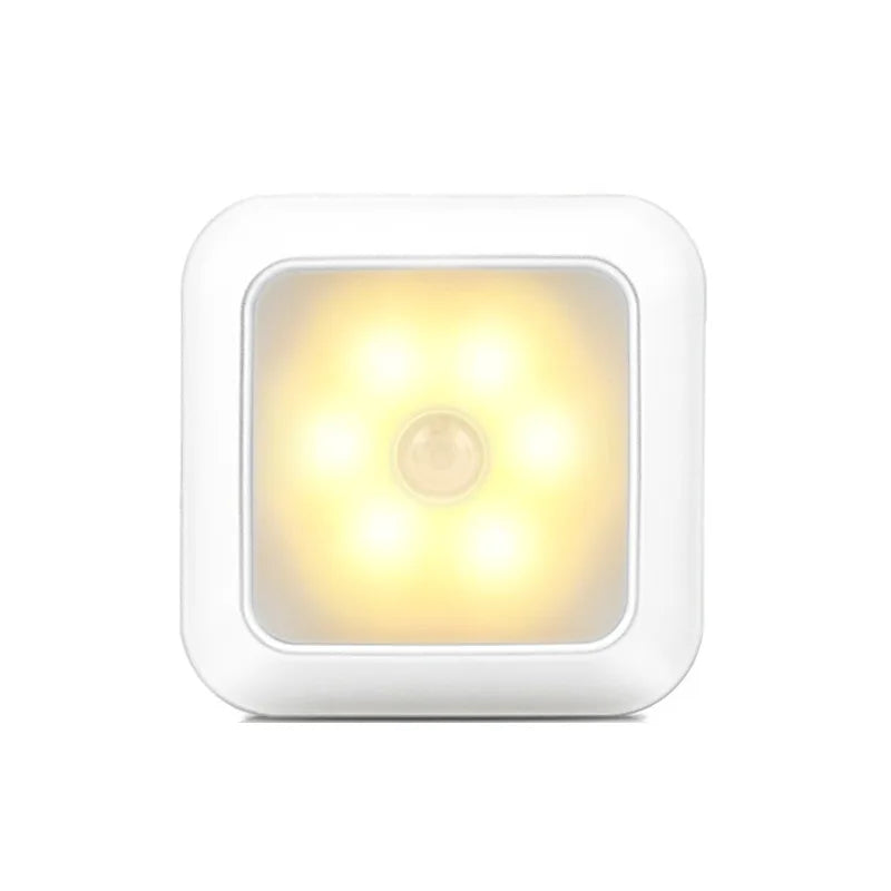 lampe nuit led motion sensor blanc moderne minimaliste autoinstallation adhésif 5v rechargeable sans fil