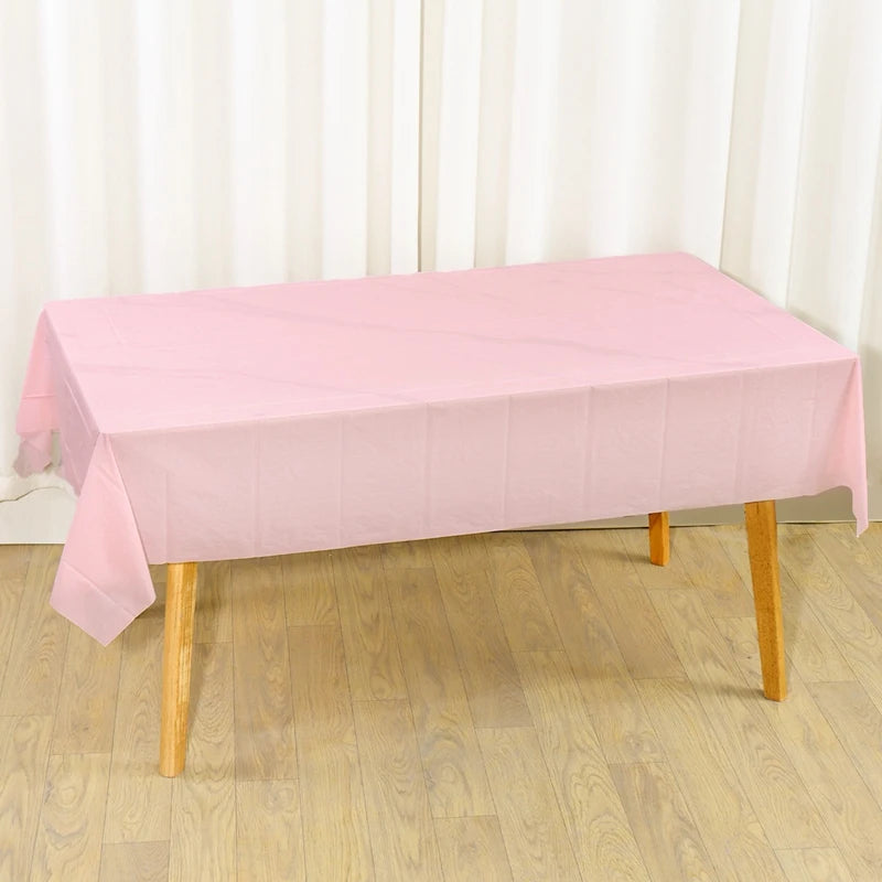 nappe table jetable rose bleu blanc moderne opacité événements printemps été mariage anniversaireécole