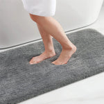 tapis bain doux moelleux moderne antidérapant absorbant salle bain maison gris beige