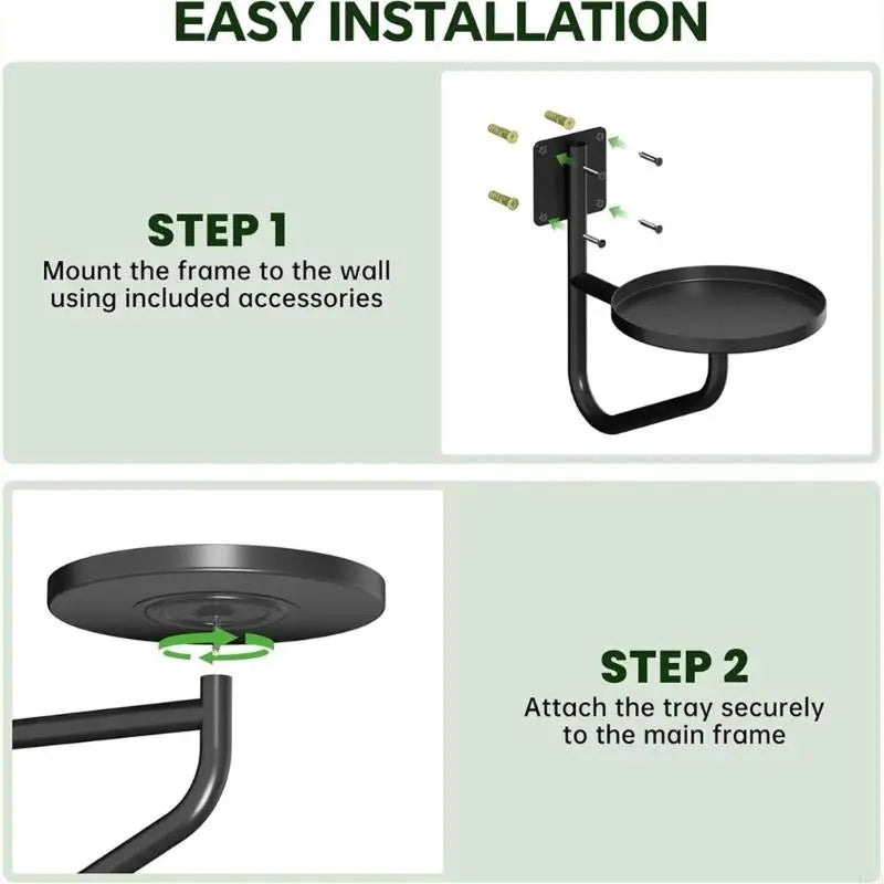 supports muraux modernes minimalistes noirs fixations vis plantes intérieur décoration étagères murales structures simples