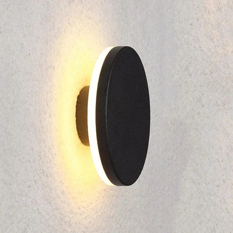 lampe murale moderne led industrielle fixée mur noir gris texturée ip55 étanche