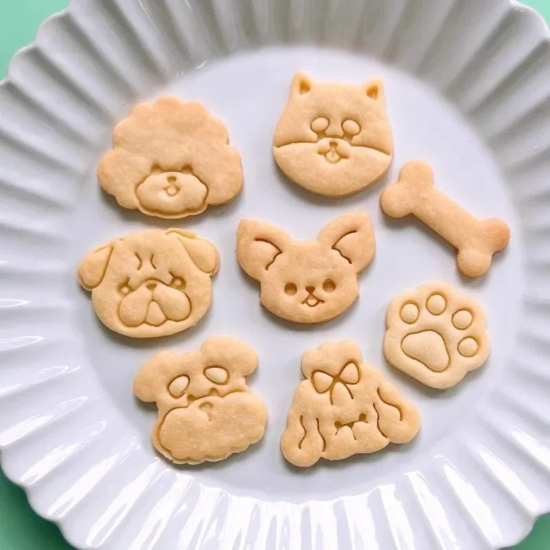 moule biscuits animaux chien chat patte os plastique imprimé decoratif cuisine