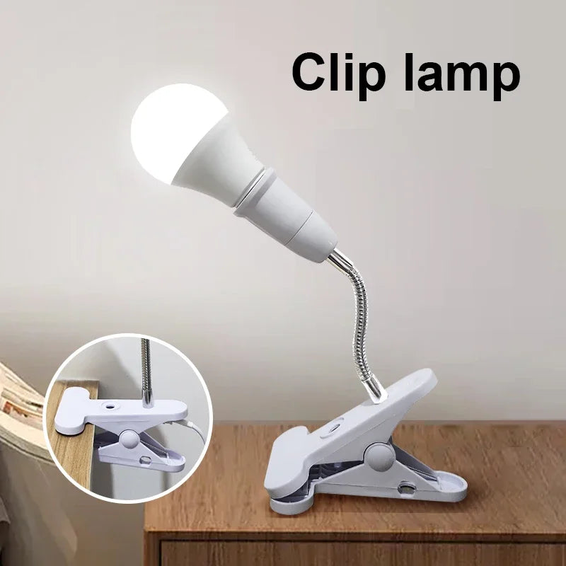 lampe pince flexible blanc moderne interrupteur tête lit table lecture