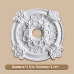 décoratif blanc ornements floraux classique 50cm diamètre 2.8cm épaisseur