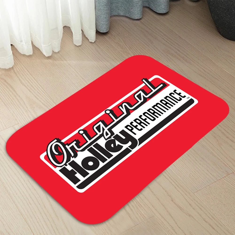 tapis moderne noir rouge blanc motif fleurs holley performance produits inc antidérapant salon polyester