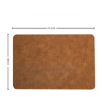 tapis table simili cuir noir marron gris moderne respectueux environnement essuyable lavable 45x30cm