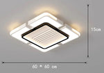 plafonnier led moderne blanc rectangulaire grille ventilation salon chambre minimaliste