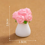 bouquet fleurs artificielles miniature décoratives feuilles fleurs diverses couleurs opaques décoration intérieure festive