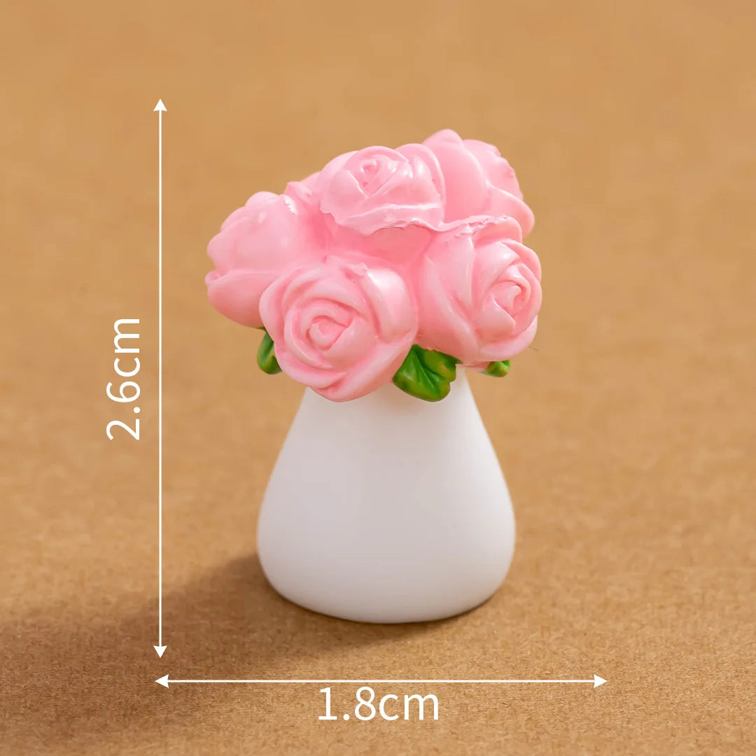 bouquet fleurs artificielles miniature décoratives feuilles fleurs diverses couleurs opaques décoration intérieure festive