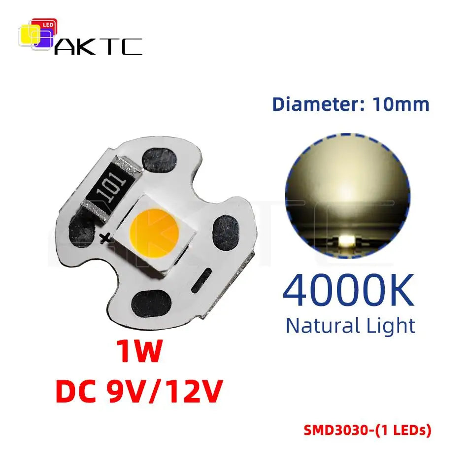 panneau led 1w 12v blanc rouge vert bleu 10mm alu smd3030 120deg moderne