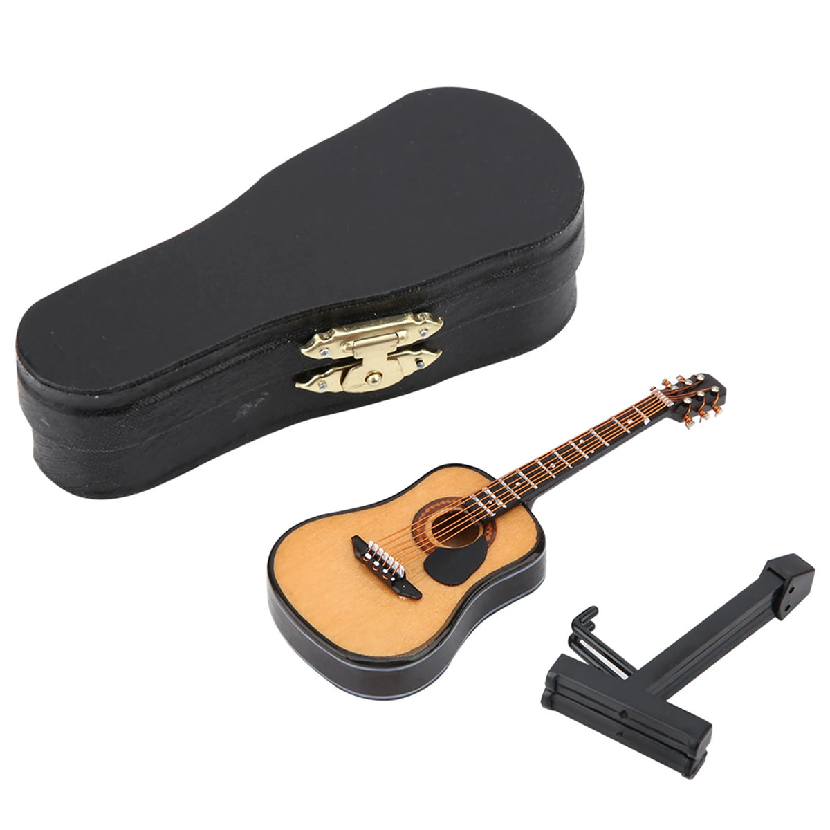 présentoir bois guitare miniature classique clips support etui pince decoration intérieure ornements artisanat