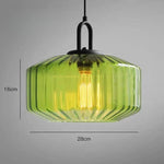 lampe suspendue moderne vert rose beige rayures horizontales opacité salon restaurant chambrehôtel