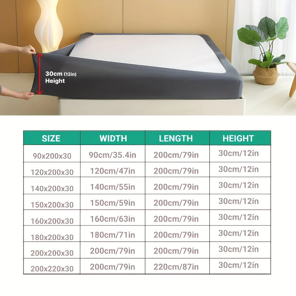 protège matelas gris blanc uni moderne adhésif polyester machine 120x200cm 140x200cm 150x200cm 160x200cm 180x200cm