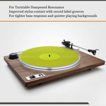 tapis plateau vinyle transparent jaune vert slipmat moderne 300mm diamètre 3mm épaissez