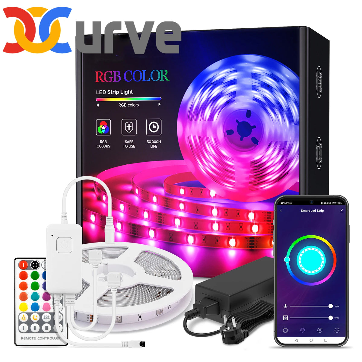 Kit ruban LED RGB WiFi IR 5m flexible