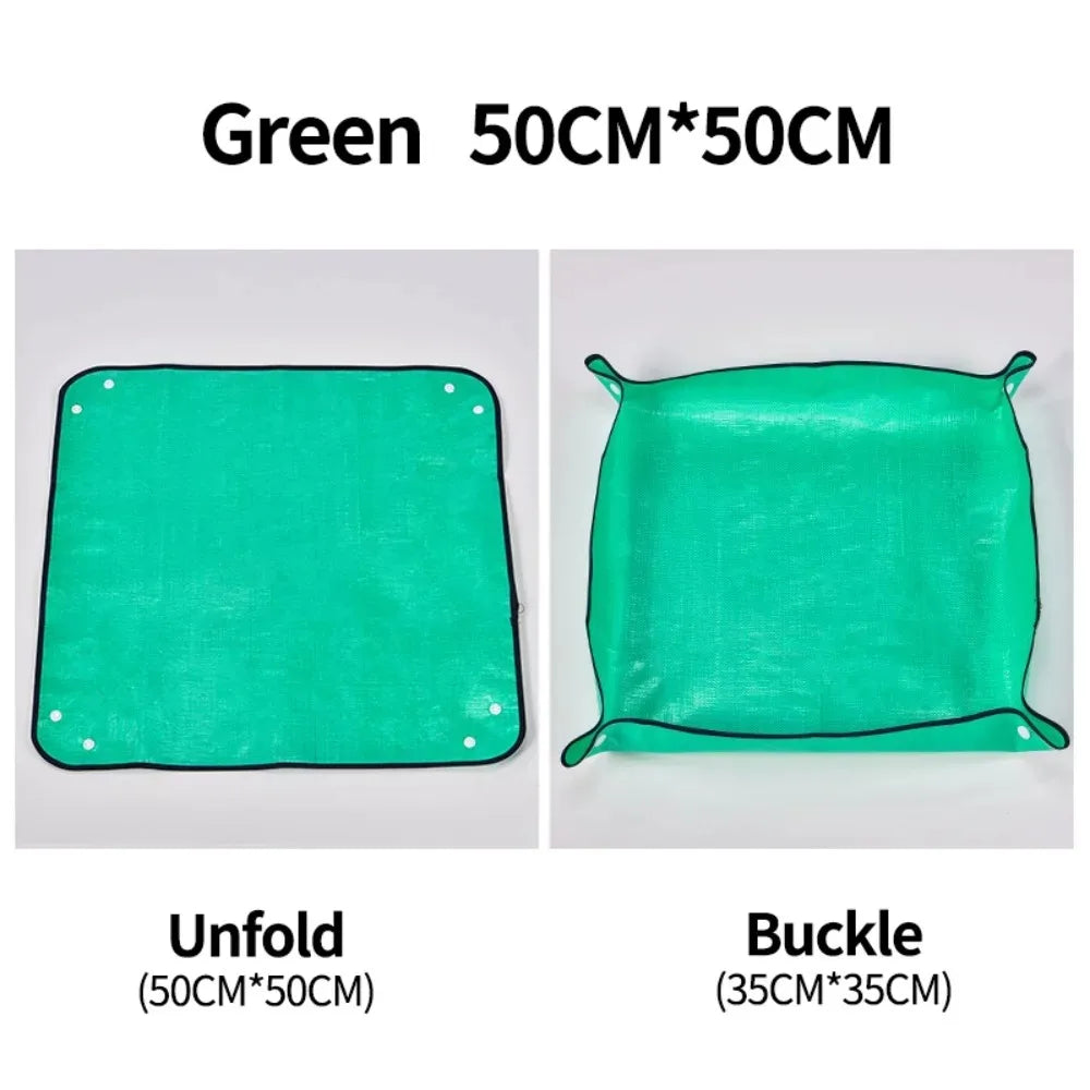 tapis pliable jardinage vert imperméable clips multifonctionnel pinces terre bouteille pulvérisation pot fleurs