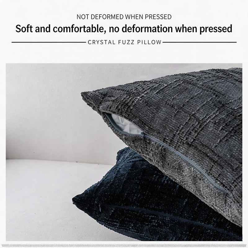 housses coussin texturées polyester géométrique moderne bohème gris beige respectueux environnement opaques
