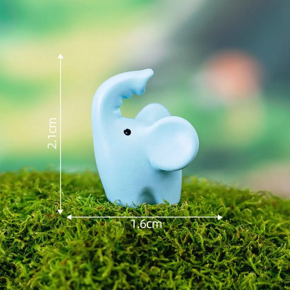 miniatures animaux cartoon blanc rose vert jaune gris bleu marron