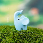 miniatures animaux cartoon blanc rose vert jaune gris bleu marron