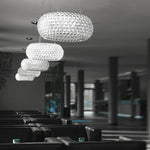 suspension lumineuse moderne acrylique opaques blanc pendentif autoinstallation 35cm 50cm 65cm amber transparent
