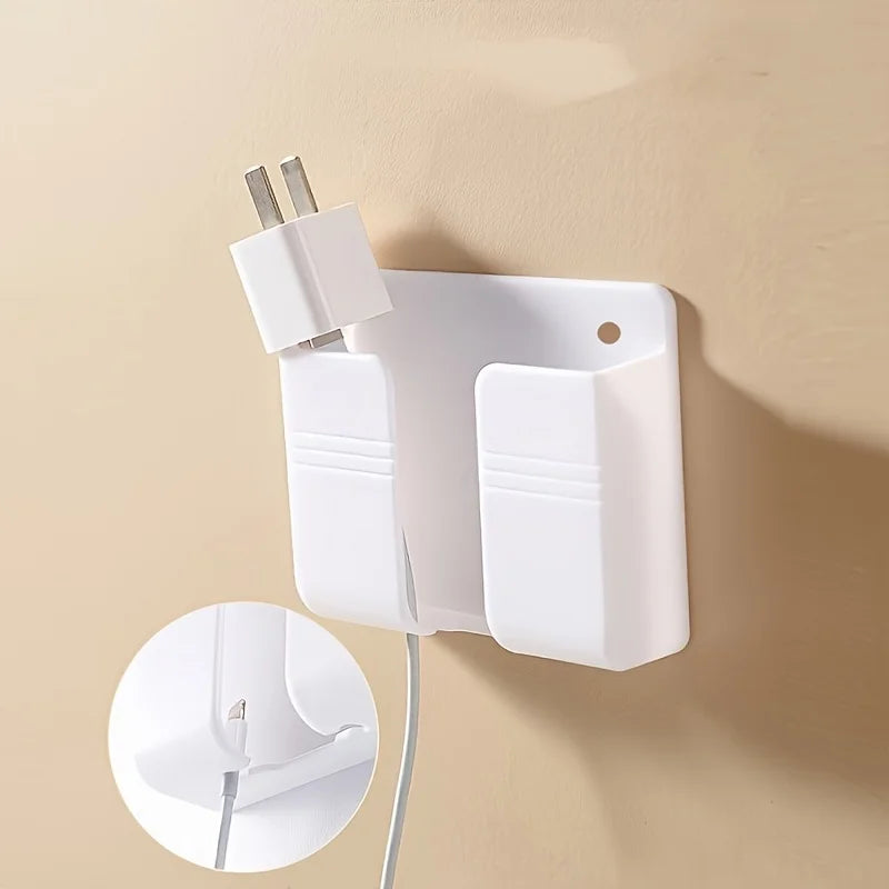 support mural smartphone chargeur adhésif blanc moderne minimaliste cable usb