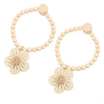 bracelets boho chic bois fleur aimants beige clair cặp vòng tay thiết kế boho