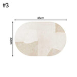 serviette table rectangulaire beige clair relief lignes blanches moderne cuisine décoration maison classique