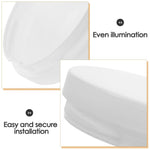 plafonnier led blanc moderne opaque 14.2cm 15cm remplacement lampe lumière douce uniforme