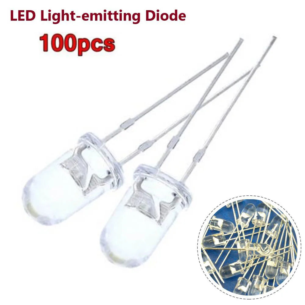 ampoules led jaune 5mm transparentes diodes lumineuses led jaune rondes sans fixation standard pack