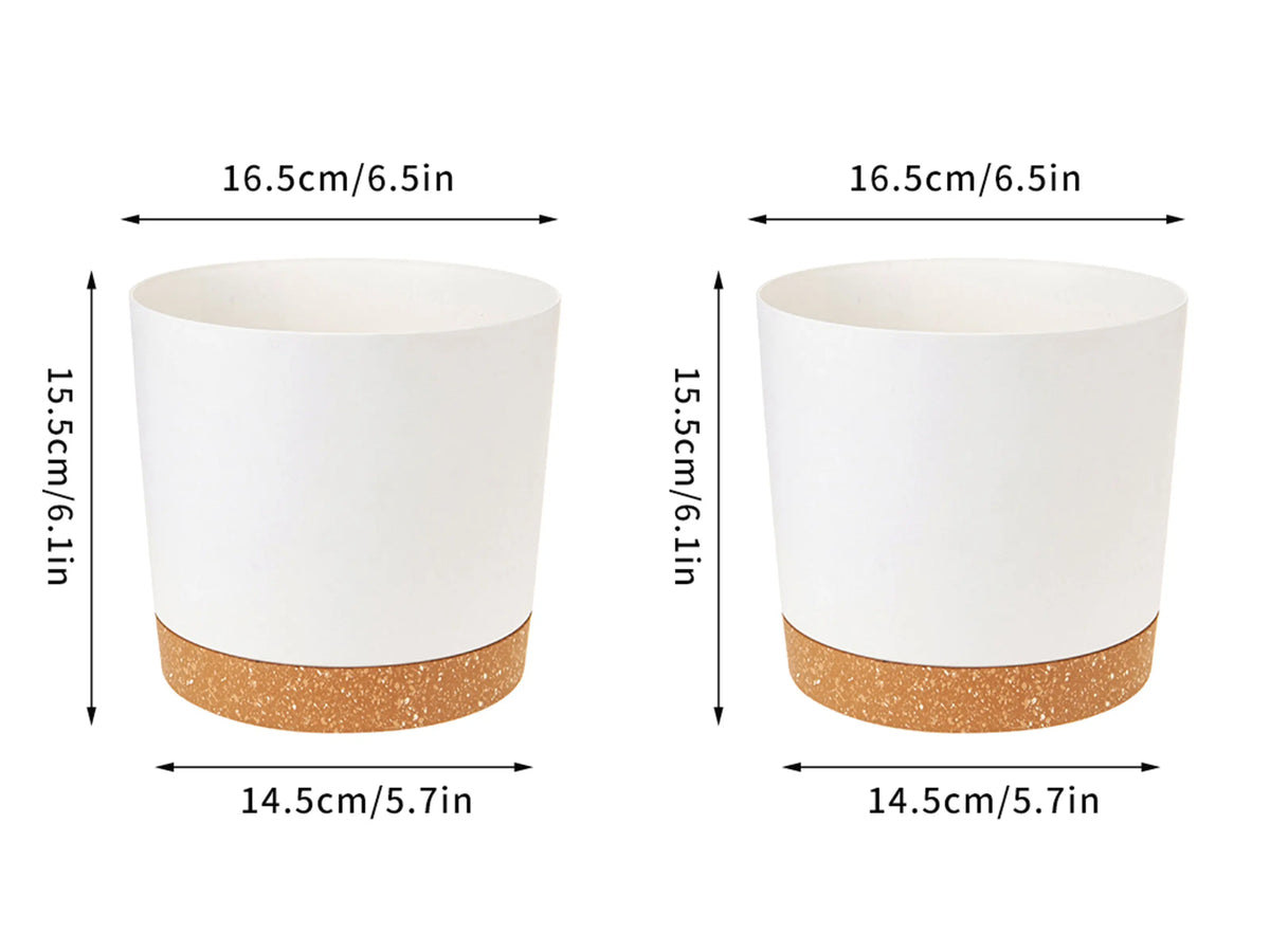 pots fleurs plastique modernes vert clair foncé gris drainage balcon jardin 165cm 145cm 25cm