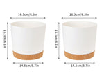pots fleurs plastique modernes vert clair foncé gris drainage balcon jardin 165cm 145cm 25cm