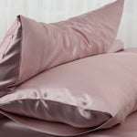 taie d'oreiller soie satinée moderne housse coussin décorative chambre coucher