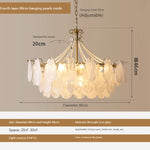 lustre cristal blanc doré coquillage organique élégant salon restaurant chambre