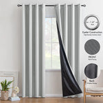 rideaux modernes uni polyester opaques gris noir beige anneaux métalliques chambre hospitalière