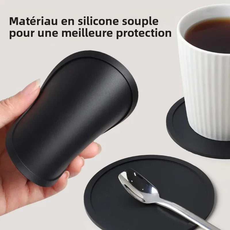 sous verres silicone noir gris moderne respectueux environnement tasses verre bière
