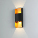 lampe murale moderne noir doré extérieure imperméable éclairage maison led ip65 hydrofuge
