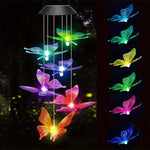 lampe solaire vent papillons oiseaux couleur changeante moderne décorative auto arrêts extérieure translucide
