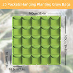 sacs culture plantes mur vert moderne 50x100cm 49 poches