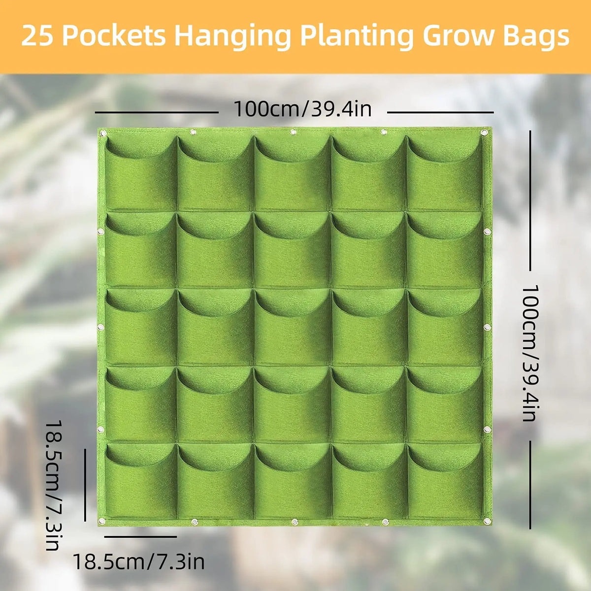 sacs culture plantes mur vert moderne 50x100cm 49 poches