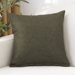coussin carré décoratif moderne housse tissée polyester salon gris bleu vert fermeture éclair