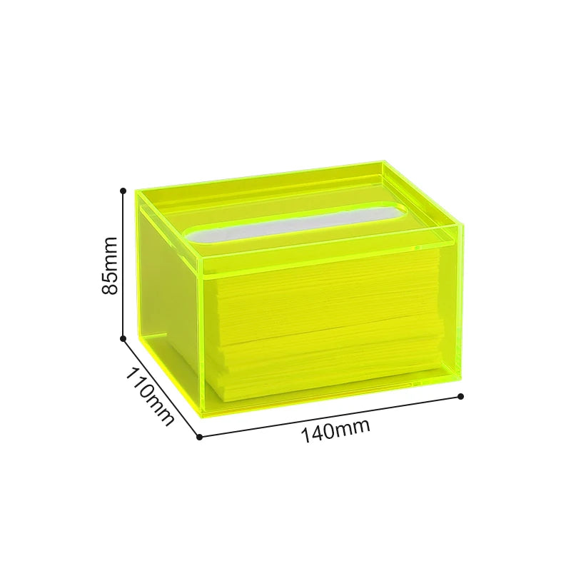 boîte mouchoirs transparente acrylique moderne maison table manger décoration intérieure