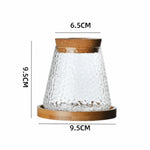 vase verre texturé moderne transparent couvercle liège décoration table hydroponie plantes