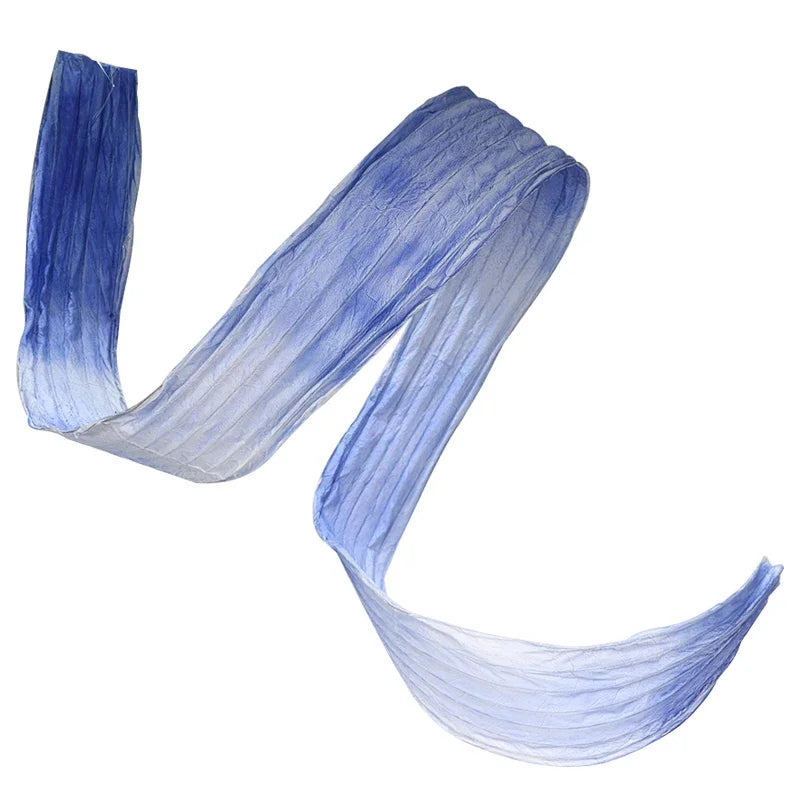 décoration murale tissu plissé semi transparent motif floral abstrait couleurs blanc rose orange bleu