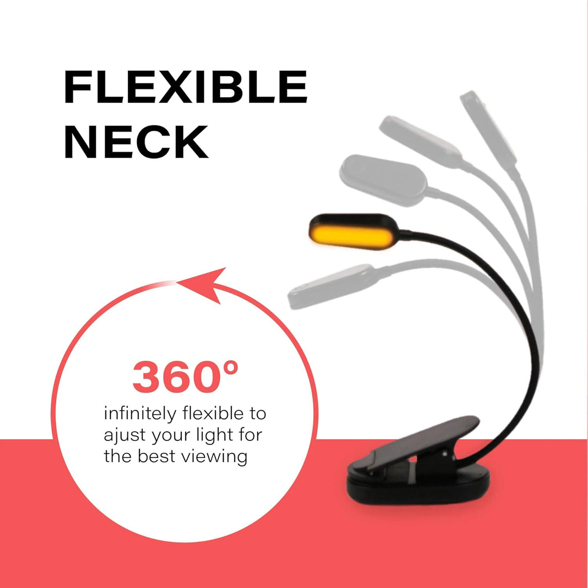 lampe led clipable lecture rechargeable bloque lumière bleue moderne minimaliste niveaux luminosité câble