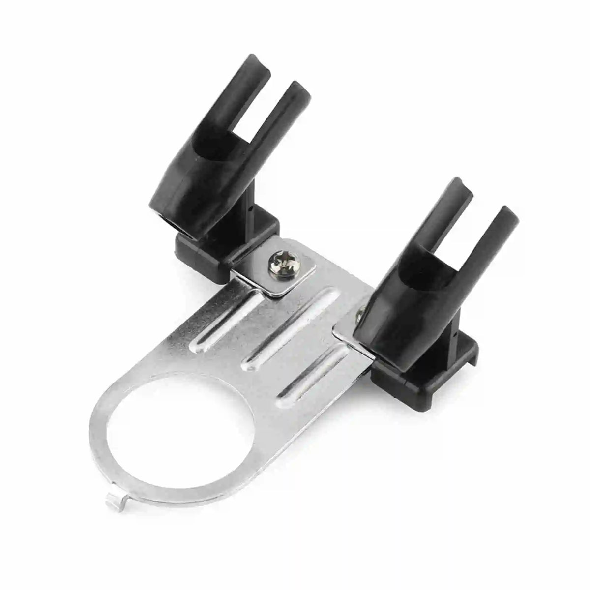 support airbrush stylos noir métal argenté plastique utilitaire fixations vis deux positions